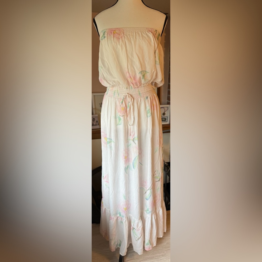 NWOT Plum Pretty Sugar - Size XL - Flounce Pink Floral Maxi Dress